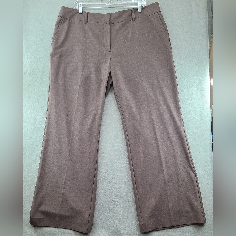 J. JILL Women's Genuine Fit at Waist Brown Trouser Career Stretch Pants  - Sz 18